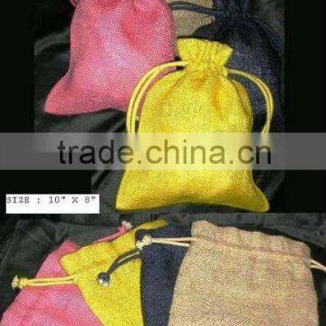 Jute drawstring gift pouches