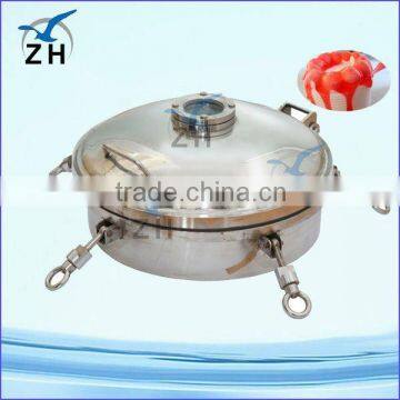 Food grade stainless steel double seal manhole cover