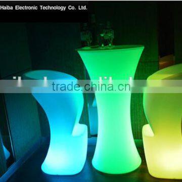 bar furniture table and chair Color Changing Stylish Rechargeable LED Bar Stool