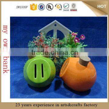 yellow mini cheap money box ceramic money box piggy money box children