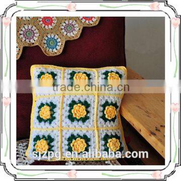 square cotton hand crochet cushion cover crochet handmade throw pillow