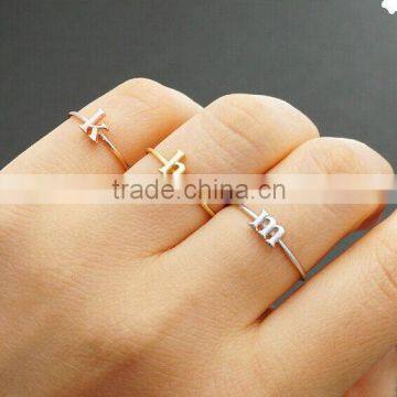 Wholesale Stainless Steel Charm Ring,Letters Ring,Gold Plated Letters Ring photo-4