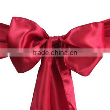 Wholesale Wedding Decoration Party Banquet 6x108inch Satin Chair Sash Bow