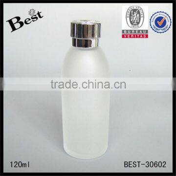 120 ml frosted glass bottle cosmetic glass bottle silver cap                        
                                                                                Supplier's Choice