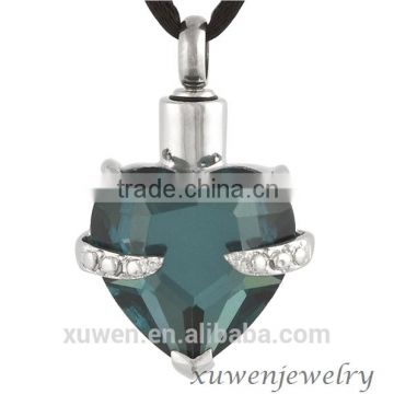 2016 sapphire zircon 316l stainless steel wholesale cremation jewelry