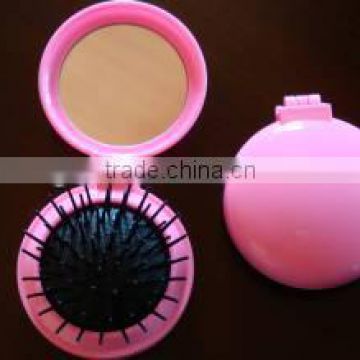 foldable brush comb mirror