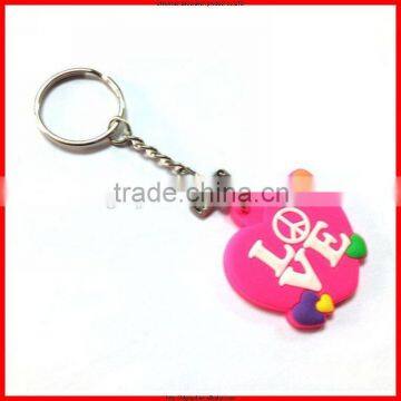 girls favorite eye-catching pvc+ metal key chain/beautiful pendant for bag