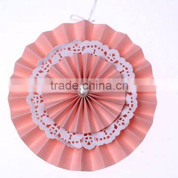 Candy pink Paper Fans Backdrop Hanging Paper Fans Decoration Vintage Collection HANGING FANS Wedding Decoration