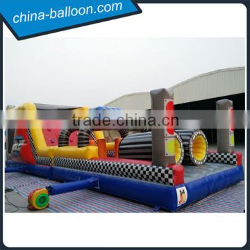 Inflatable race car obstacle bouncer with climbing wall / customized shape inflatable bouncer                        
                                                                                Supplier's Choice