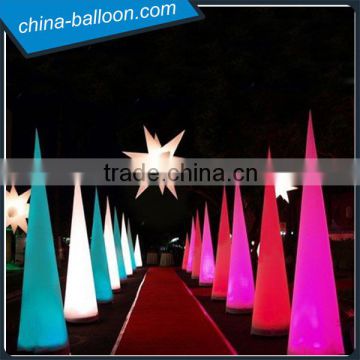 Advertising LED inflatable lighted pillar, LED inflatable column with logo, inflatable illumi tube for wedding