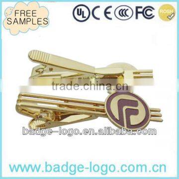 promotional gold plated unique tie clips in copper