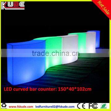 Led Light up Curves Bar Counter With LED RGB Light Changing photo-2