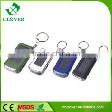 NI-MH battery 2 LED plastic solar flashlight keychain