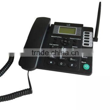 low price landline phone with sim card and LCD display