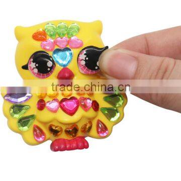 gem stone diy zoo wise owl diy craft kit child educational toy new products 2016