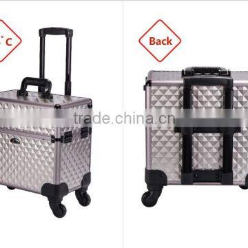 Professional Makeup Trolley Luggage Lighted Cases With Compartments photo-3