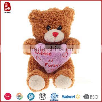 Yangzhou manufacturer lovely cheapest plush toys loving heart teddy bear for valentine