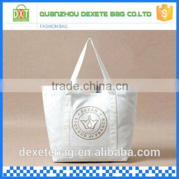 Best fashion customized top quality cheap white cotton tote bag