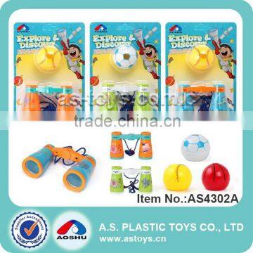5*25 plastic kids binoculars toy with kaleidoscope