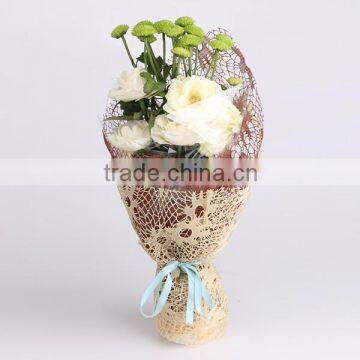 Snowflake Glittering Different Size of Organza Rolls Fro Package Flower