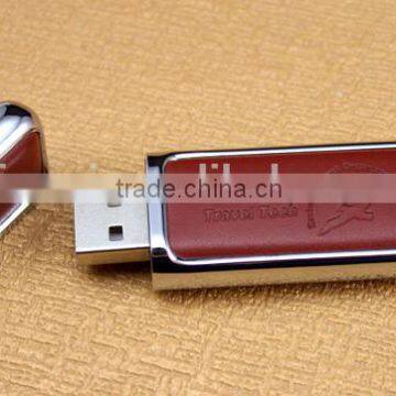 Promotional gift leather cover high quality usb