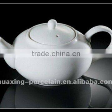 H6285 white color durable porcelain ceramic teapot