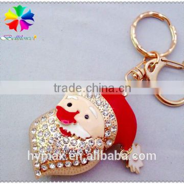 Santa Claus metal custom keychain for Christmas