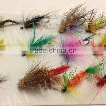 Fly fishing lure for Trout,Bass,Salmon, salt water fishing flies 12pcs