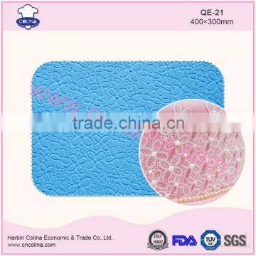 New developped small flower silicone fandont cake decoration silicon lace baking mat