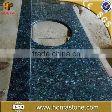 Factory price cheap blue pearl granite bathroom vanity tops