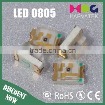 Ultra bright 2.0x1.25x1.1mm sanan chip mini type 0805 green smd led