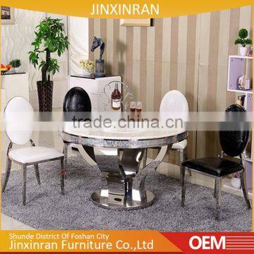 Foshan shunde hotel round marble rotating dining table