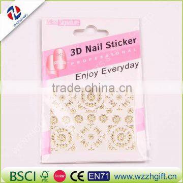 3d Nail Stickers Beauty Gold Design Brand Nail Art Charms Manicure Bronzing Decals Decorations Tools