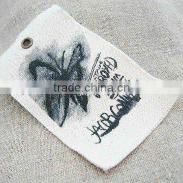 custom design fancy canvas fabric jeans garment hang tags