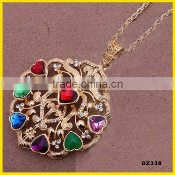 gold plated human heart necklace jodha akbar african jewelry