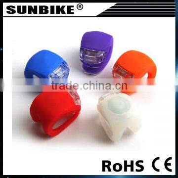 2015 hot sale china factory colorful led silicone bycicle lamp