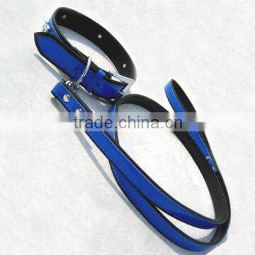 Top sell dark blue hard collar leash for pet trainer owner's best choice