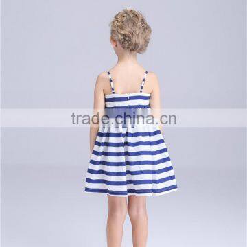 2016 New Arrival Flower Stripe Girls Frock Patterns photo-6