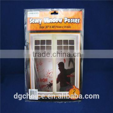 High quality happy halloween plastic window cover for party