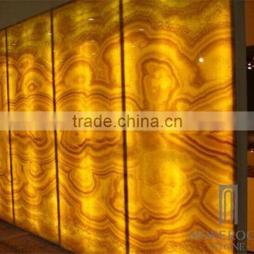 backlit onyx slab Semi precious marble translucent honey onyx agate home decor