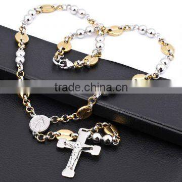 Stainless Steel Free Rosary Bead Necklace(RN10023)