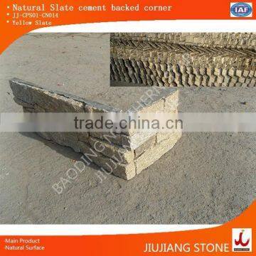 Natural slate cement baked corner exterior wall cladding