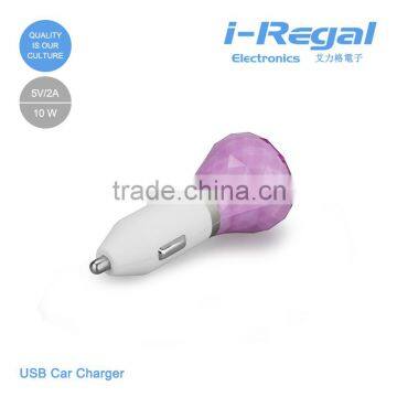 Professional Universal Plastic Colorful Micro Dual Usb Car Charger for Iphone6