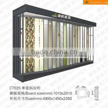 sliding ceramic tiles showroom display racks stands/metal frame for tiles display CT025