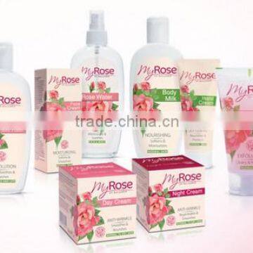 Body Milk Softens and Moisturizes for Normal Skin With Rosa Damascena Extract - 250 Ml. Paraben Free. Made in EU.