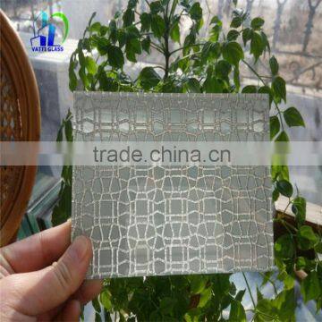 Acid Etched Glass Office Glass Wall Partitions Door Panels Etched Glass Panels for Sale photo-6