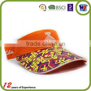 2015 New Fashion 3d Embroidery PVC Custom Cap Cotton Sun Visor Hats photo-2