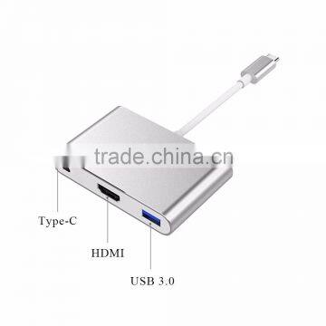 Converter Adapter Aluminum USB 3.1 USB-C 3 In 1Type C to HDMI Adapter