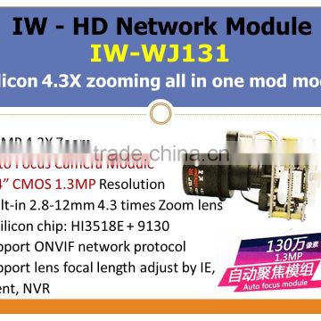 IW-WJ131 H.264 Autofocus 4.3X Optical Zoom Camera Module