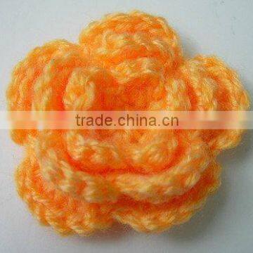 Crochet flower with three layer